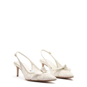 Clarita Bridal Classic Slingback 60 in Off White/Ivory