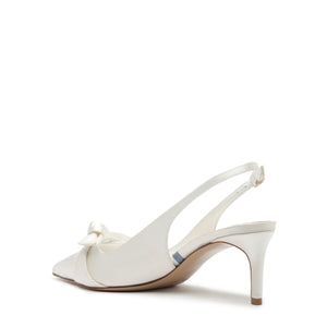 Clarita Bridal Classic Slingback 60 in Bianco