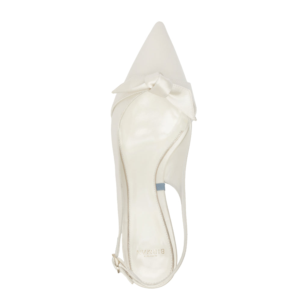 Clarita Bridal Classic Slingback 60 in Bianco