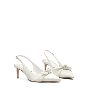 Clarita Bridal Classic Slingback 60 in Bianco