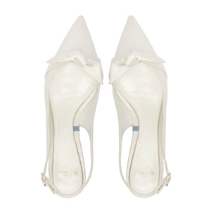 Clarita Bridal Classic Slingback 60 in Bianco