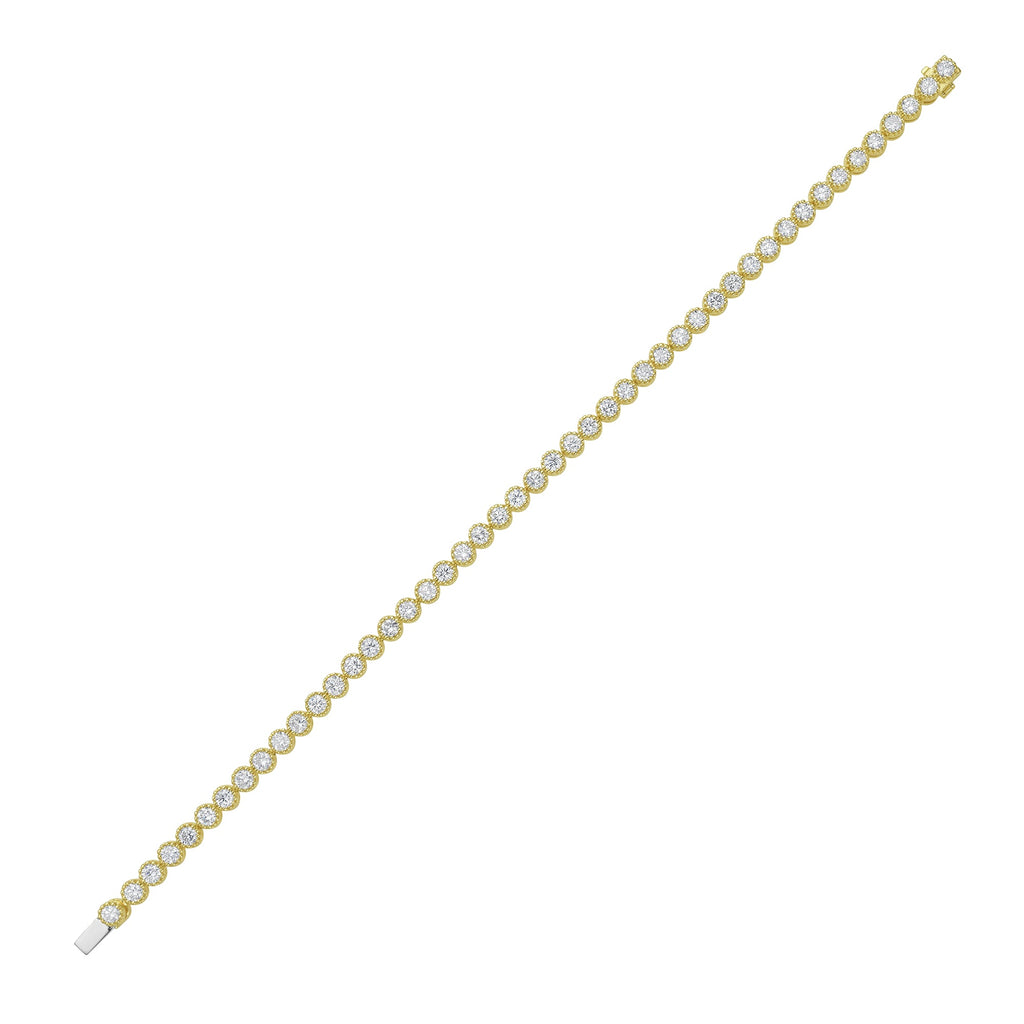 Thistle Diamond Yellow Gold Tennis Bracelet