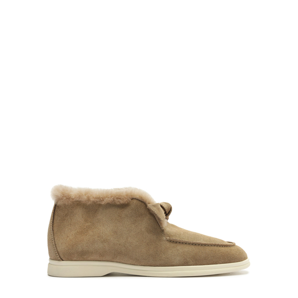 Clarita Shearling Slip On Bootie in Semolina