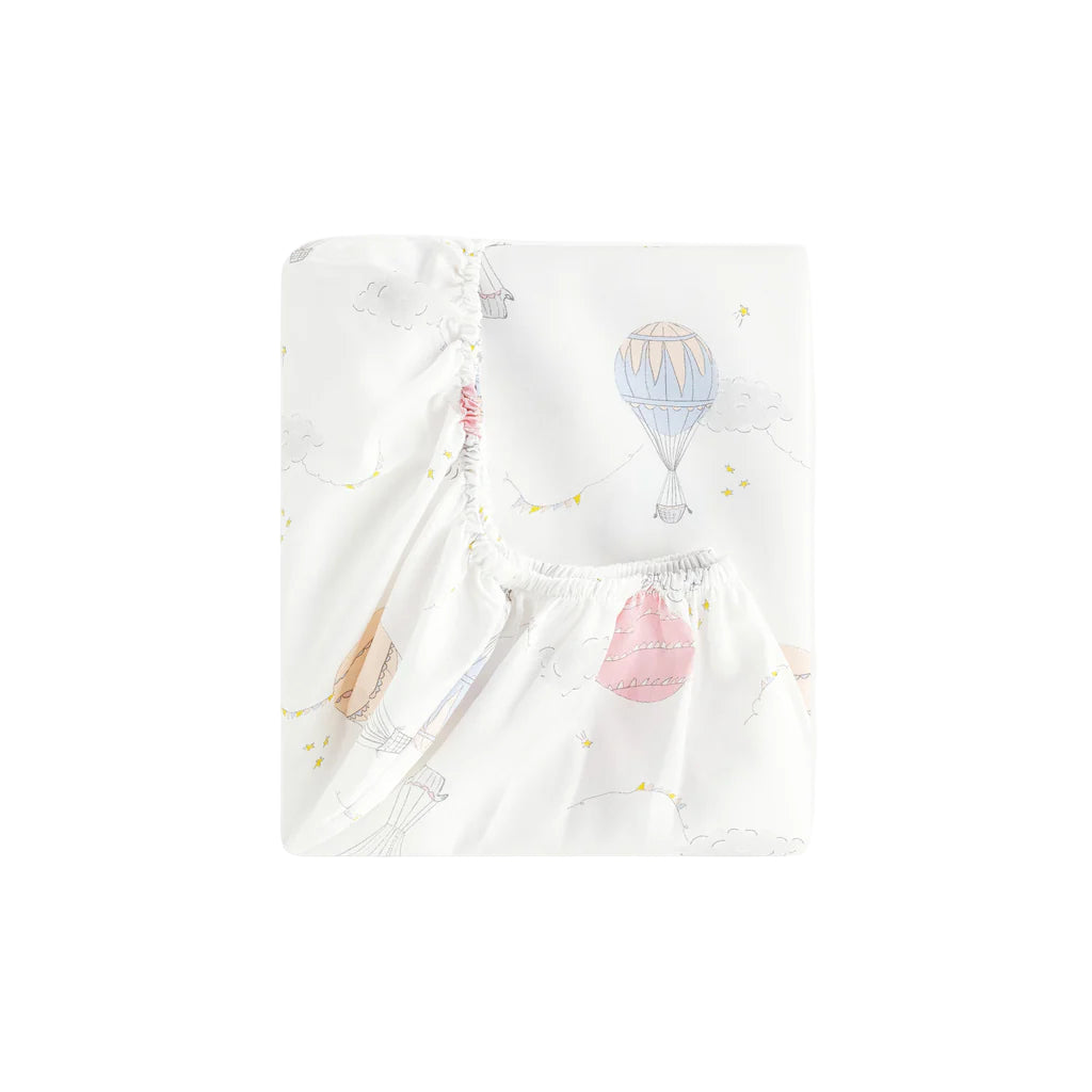 Touch The Sky Crib Sheet in Pink