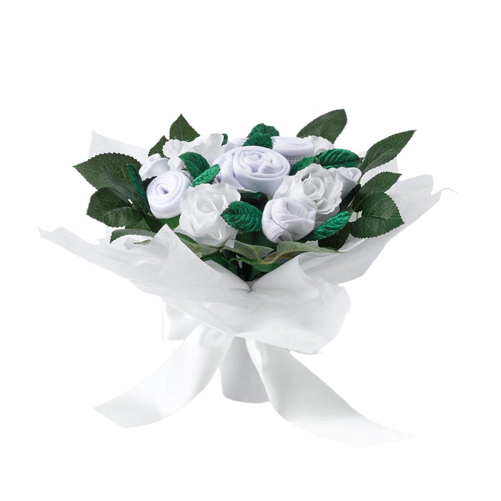 New Baby Gift Baby Clothes White Bouquet