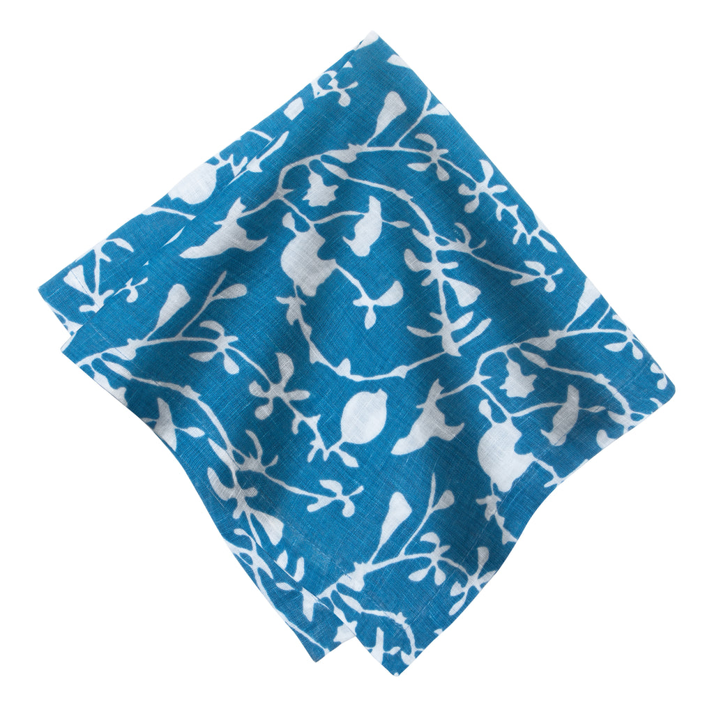 Sanctuary Printed Napkins in Blue, Set of 4