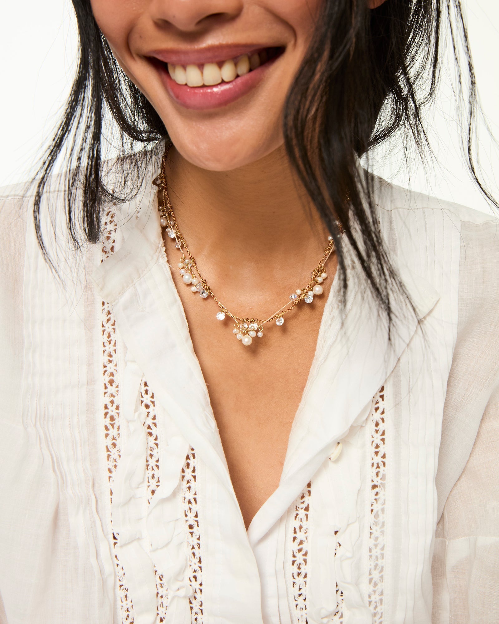 The Pearl Drip Drop Necklace Duo