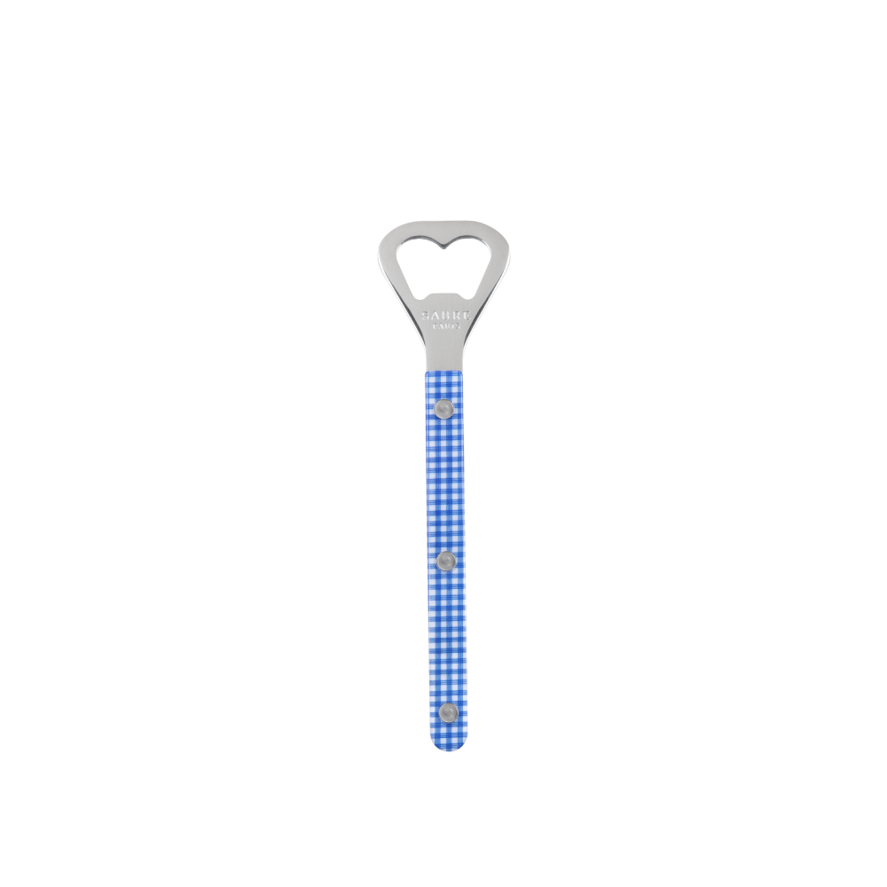 Bistrot Bottle Opener in Blue Gingham
