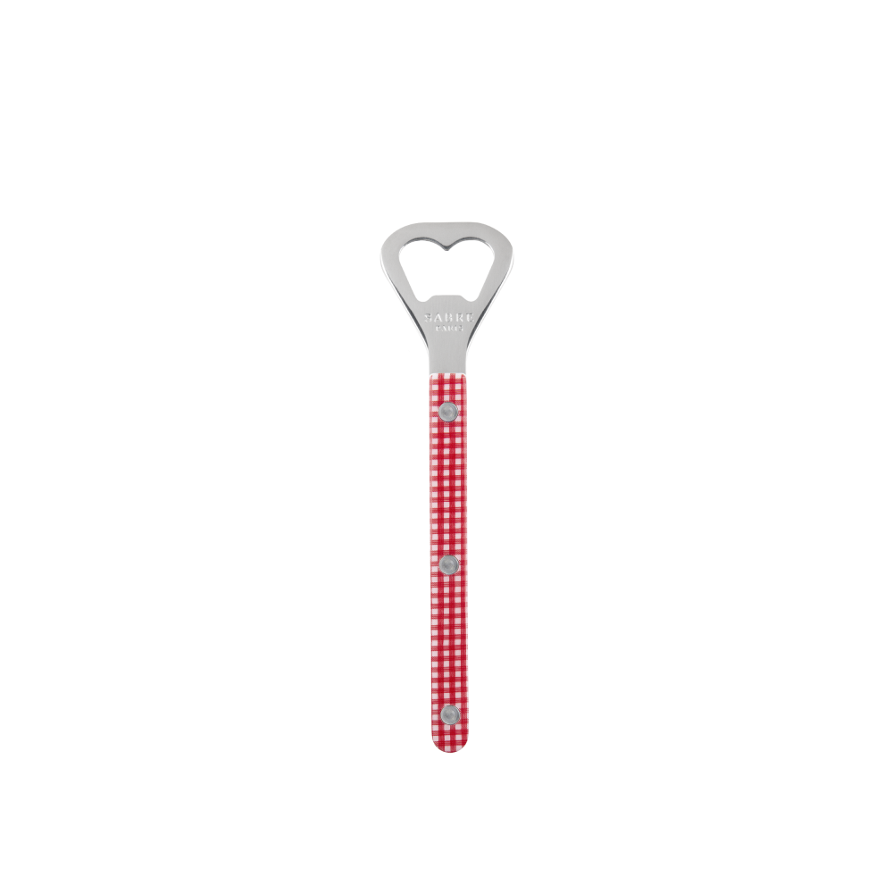 Bistrot Bottle Opener in Red Gingham