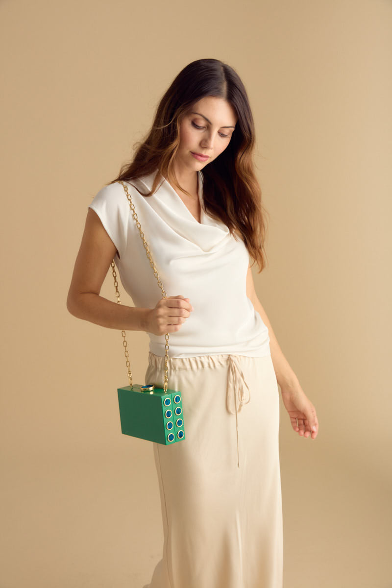 Basel Clutch in Green
