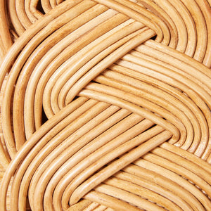 detail of braided rattan frame