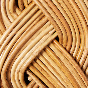 braided rattan frame