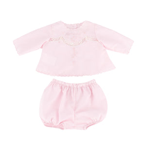 Baby's First Shirt & Bloomers in Pink