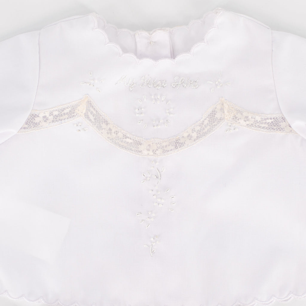 Baby's First Shirt & Bloomers in White
