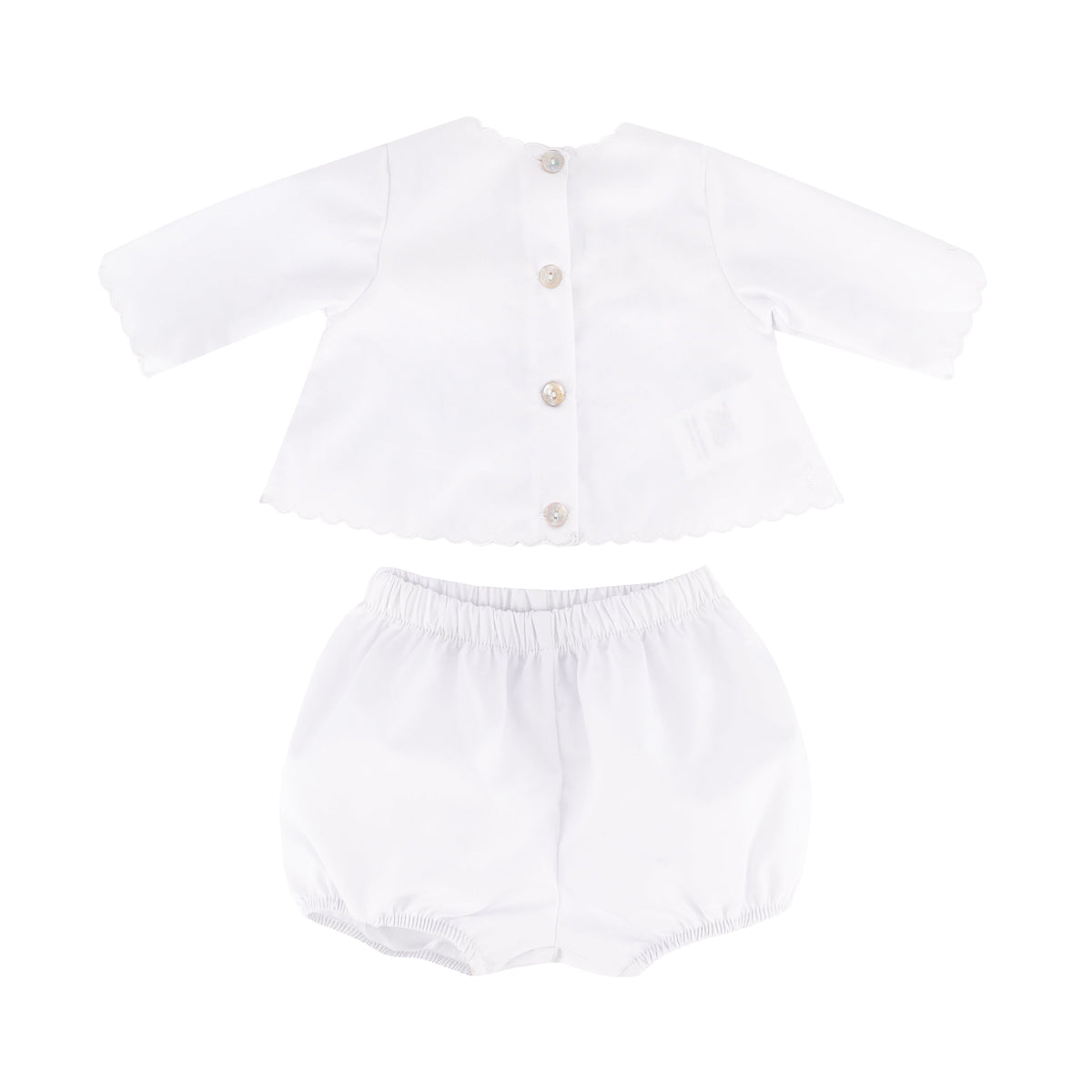 Baby's First Shirt & Bloomers in White