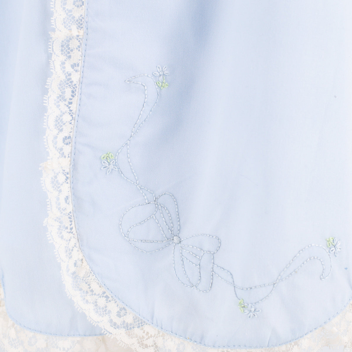 Baby Gown With Bonnet in Light Blue