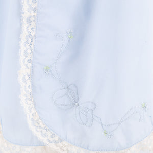 Baby Gown With Bonnet in Light Blue