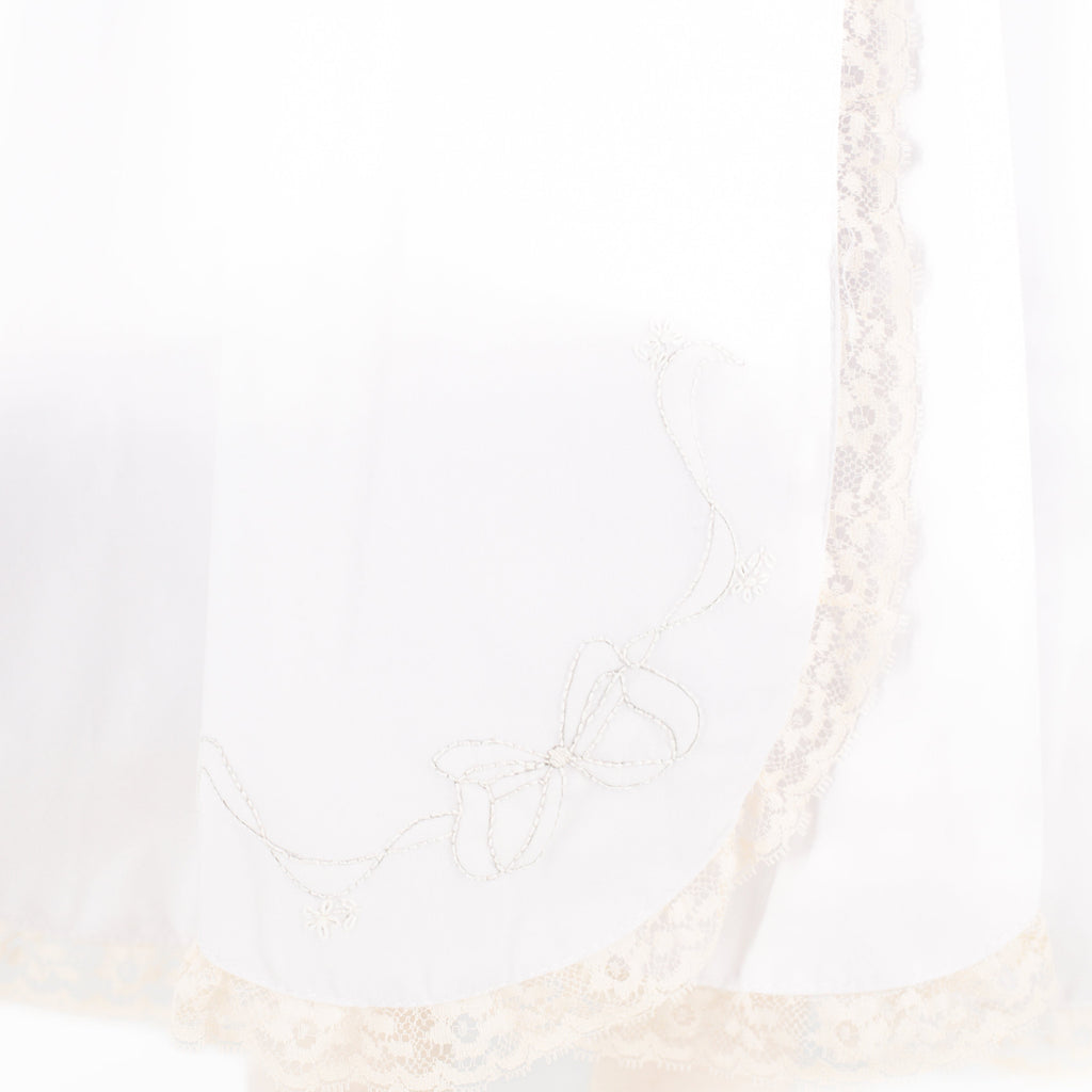 Baby Gown With Bonnet in White