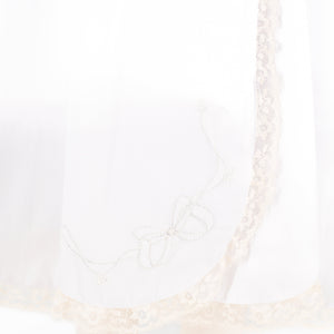 Baby Gown With Bonnet in White