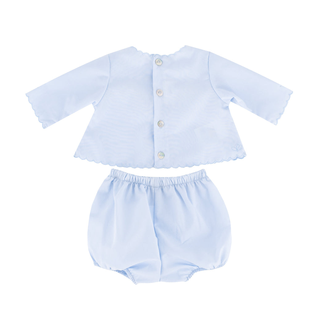 Baby's First Shirt & Bloomers in Light Blue