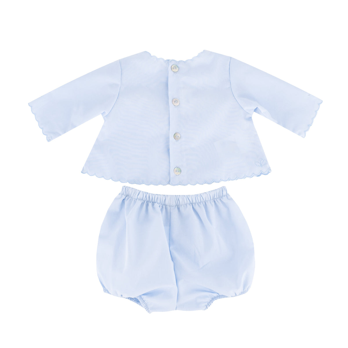 Baby's First Shirt & Bloomers in Light Blue