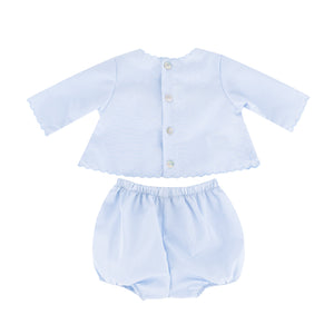 Baby's First Shirt & Bloomers in Light Blue