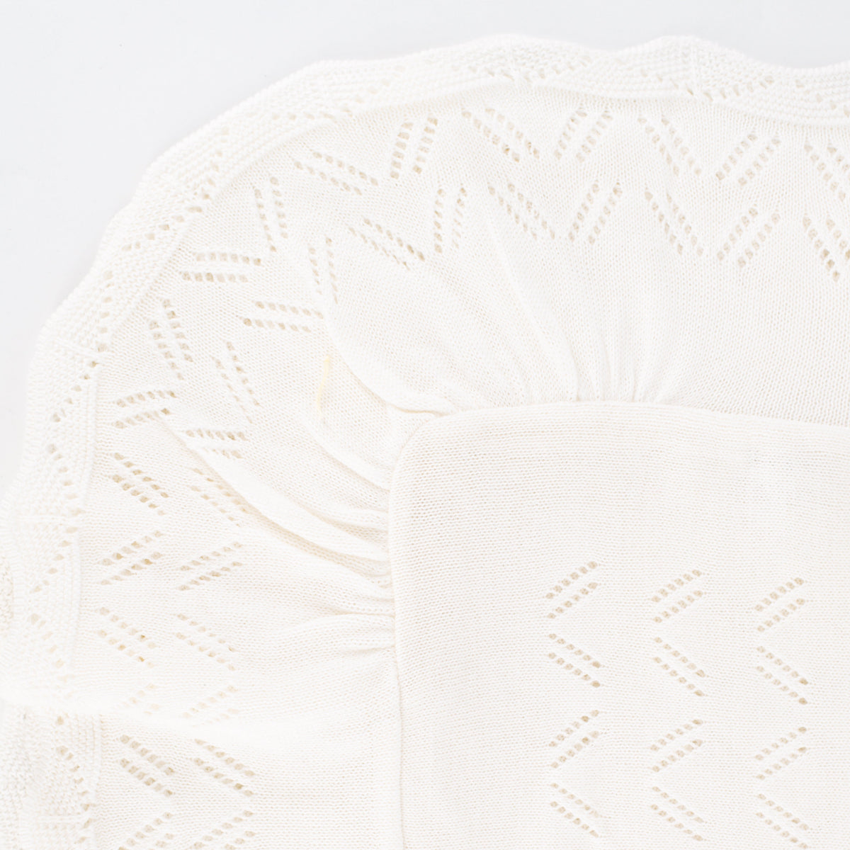 Knit Baby Blanket in Ivory
