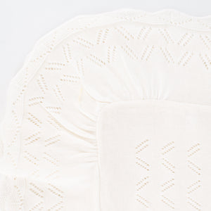 Knit Baby Blanket in Ivory