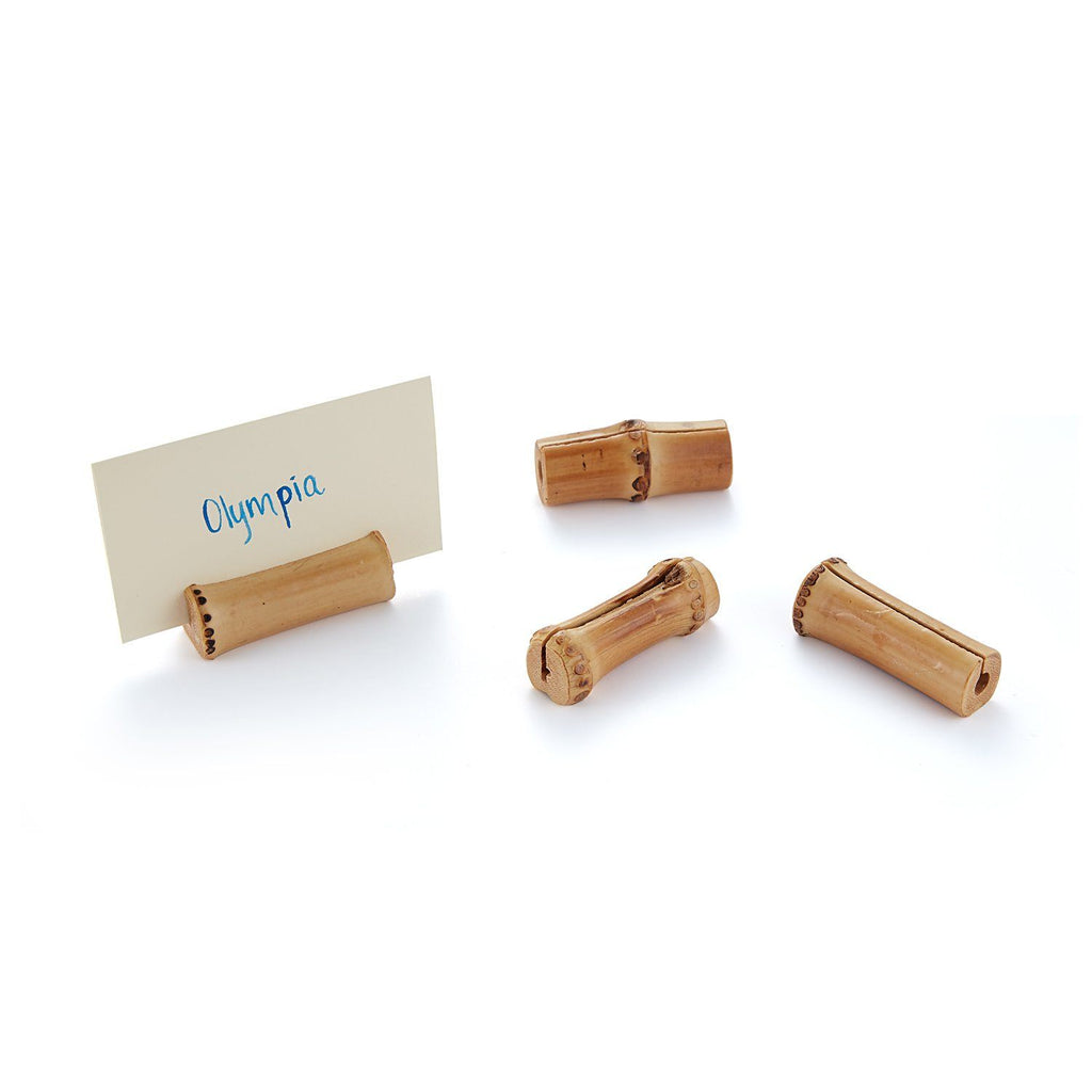 Bamboo Placecard Holders, Set of 4 Bamboo Chefanie