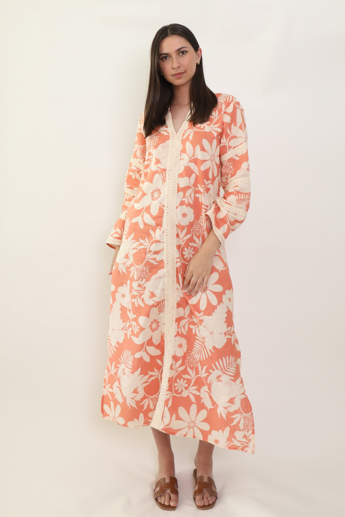 Bardot Caftan in Joy Salmon