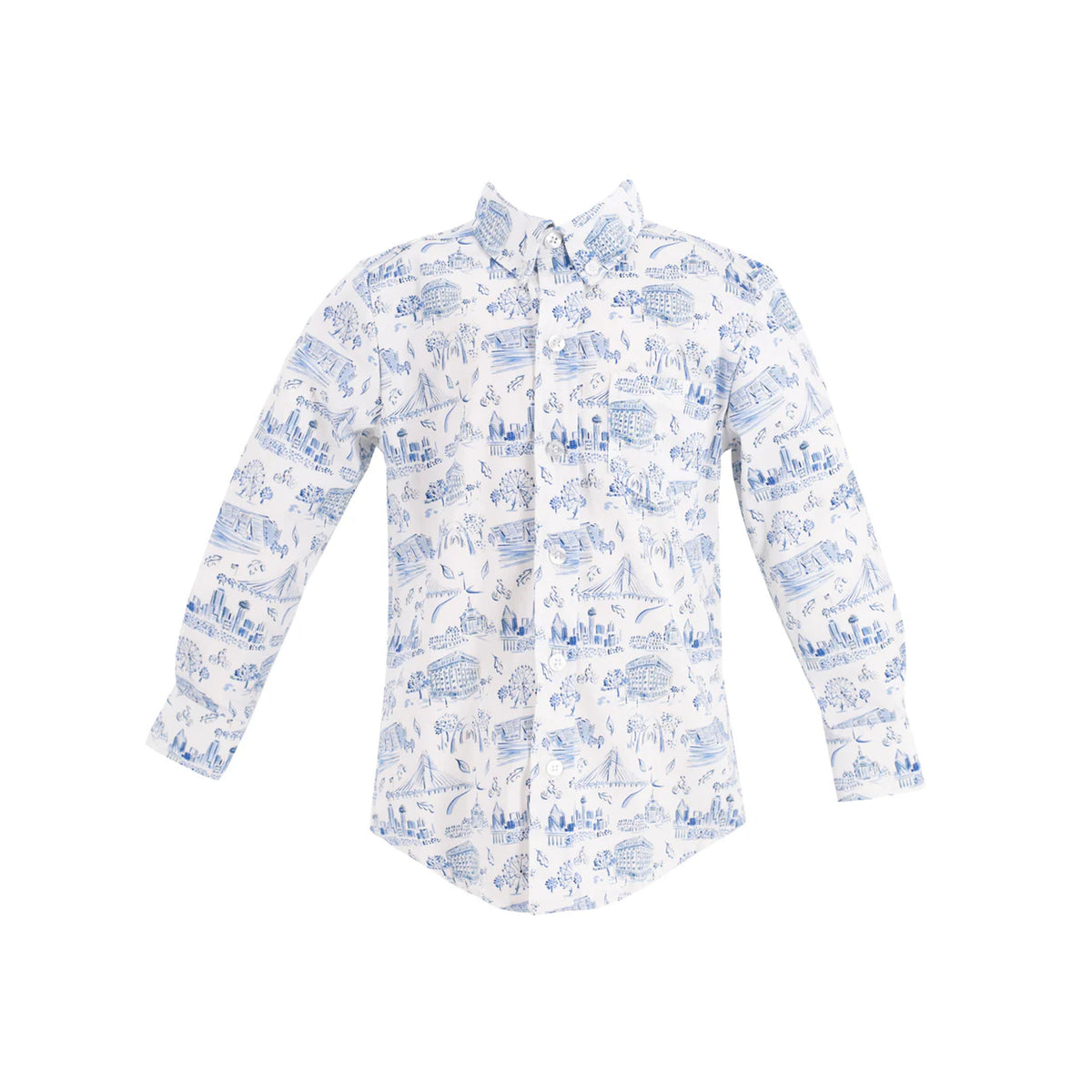 Bates Boy Button Down in Dallas Print
