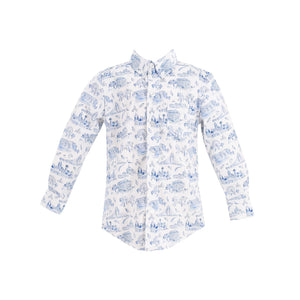 Bates Boy Button Down in Dallas Print