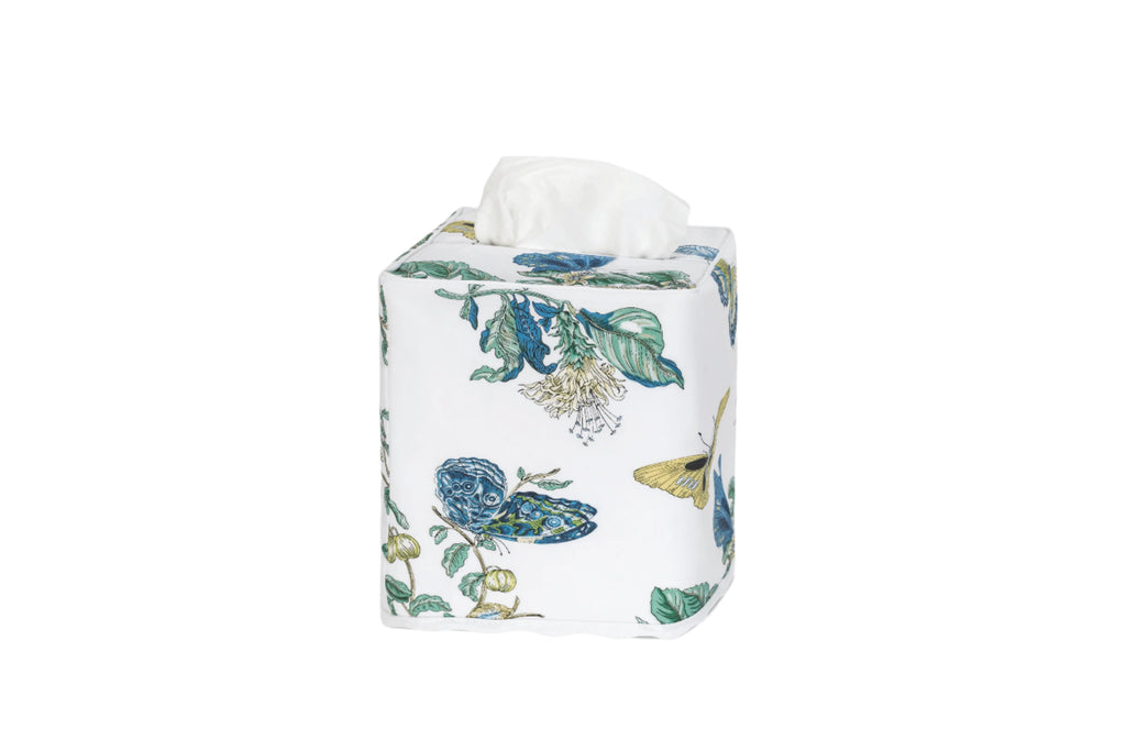 Baudin Butterfly Tissue Box Cover in Prussian Blue