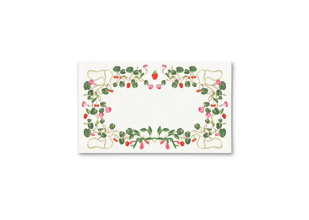 Berry Pom Pom Place Cards
