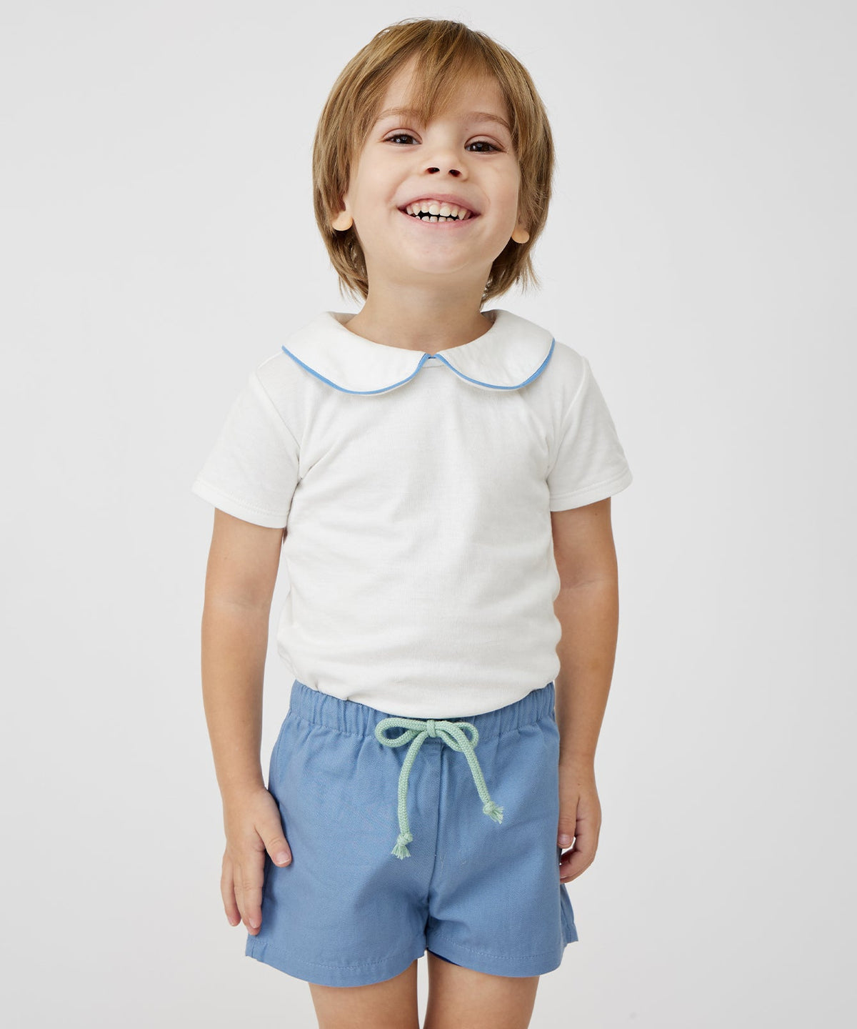 Bingo Baby Short in Dusty Blue