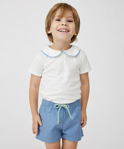 Bingo Baby Short in Dusty Blue