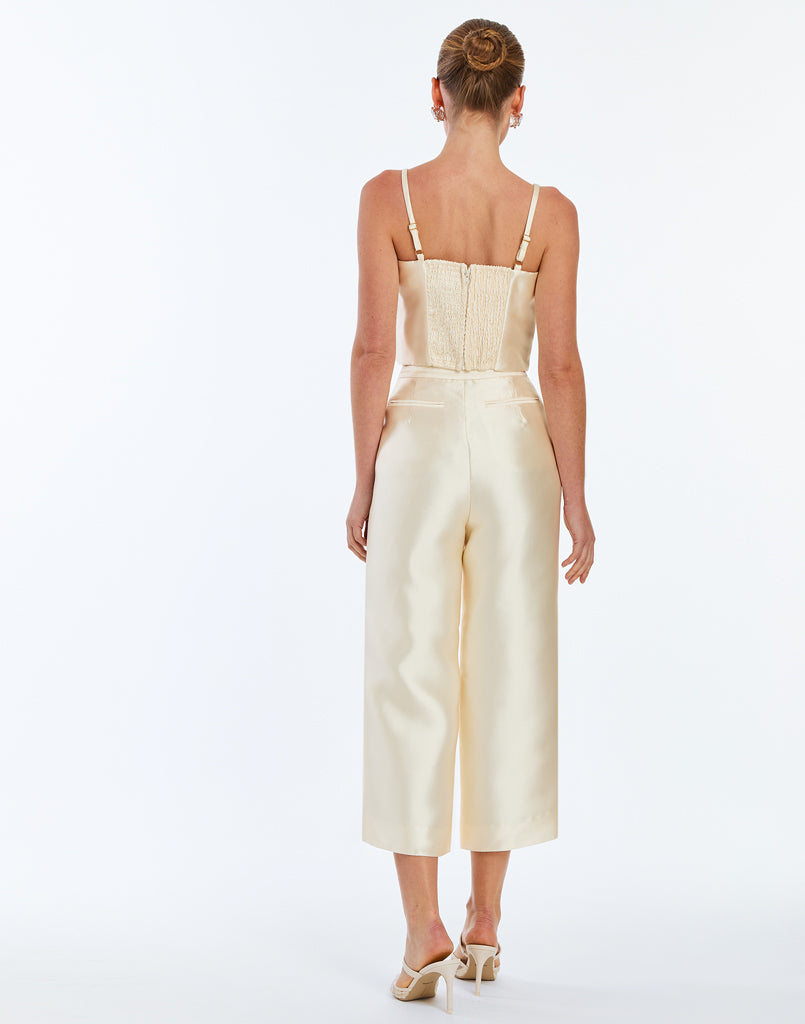Blake Crop Pant in Ivory