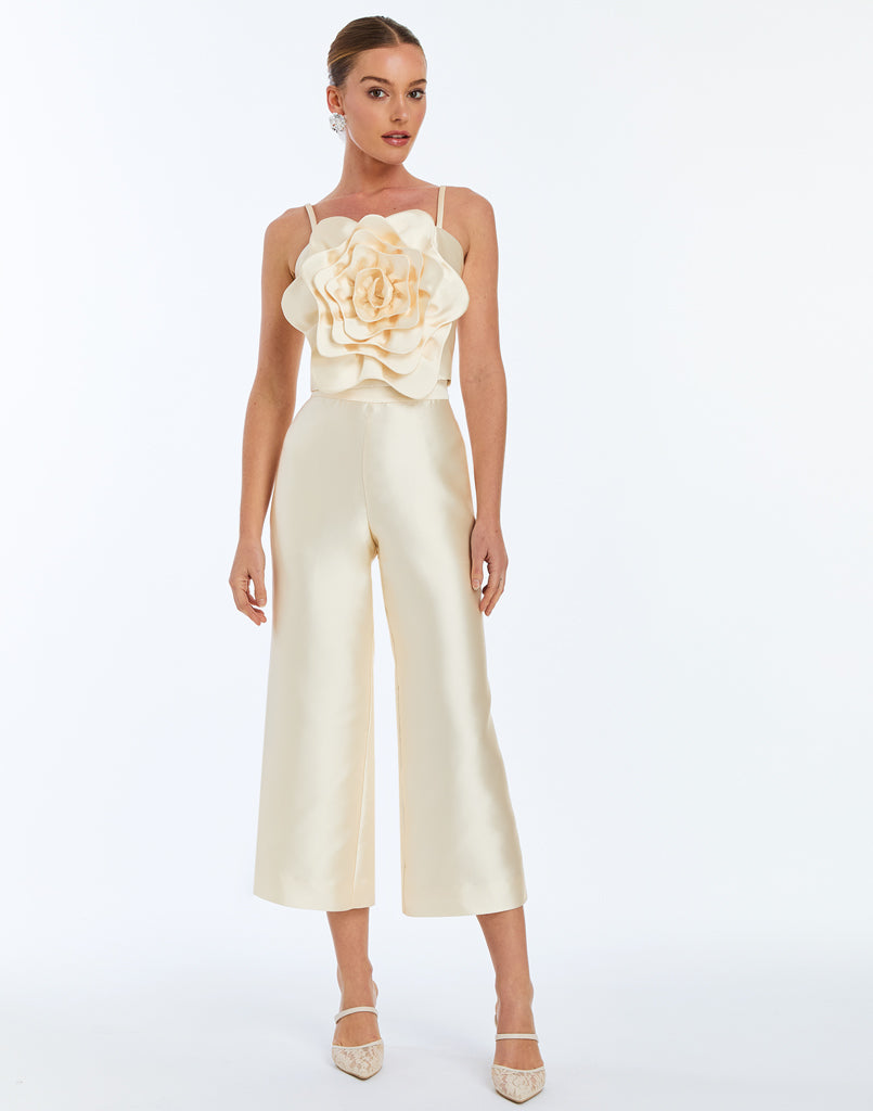 Blake Crop Pant in Ivory