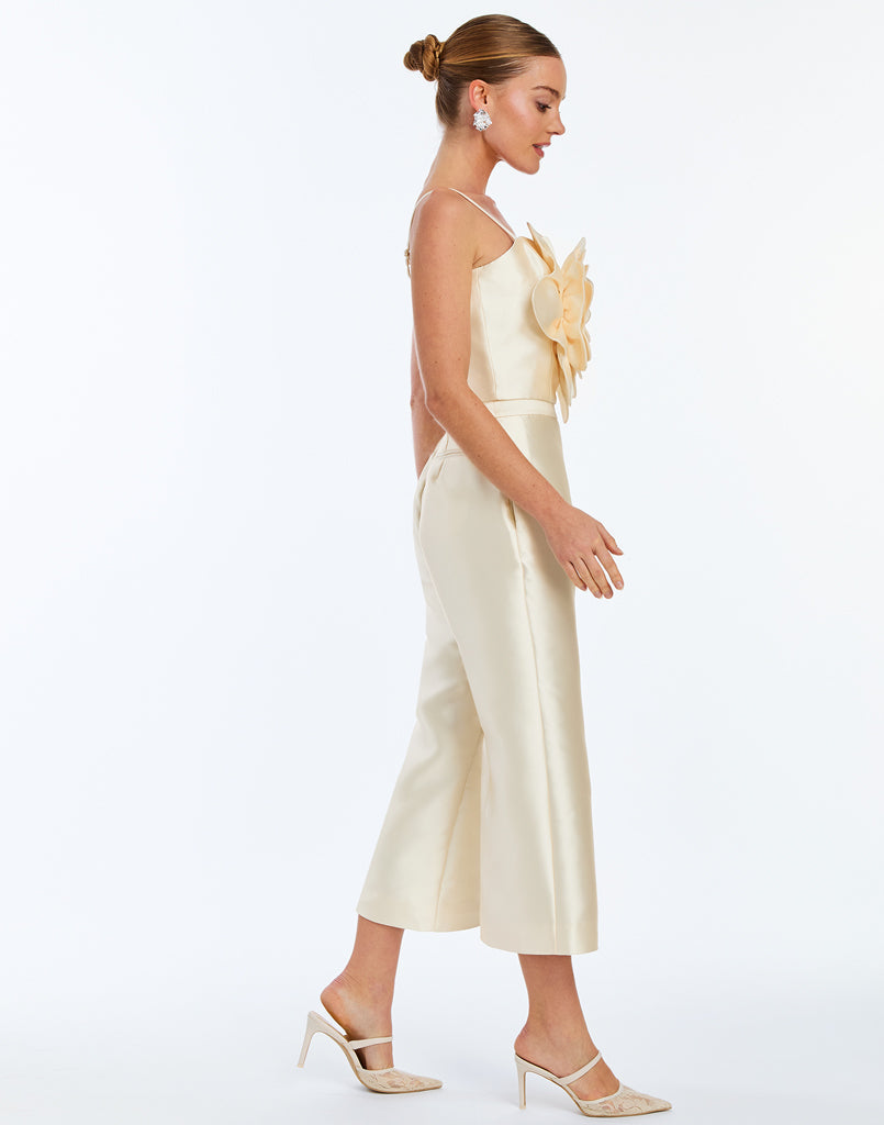 Blake Crop Pant in Ivory