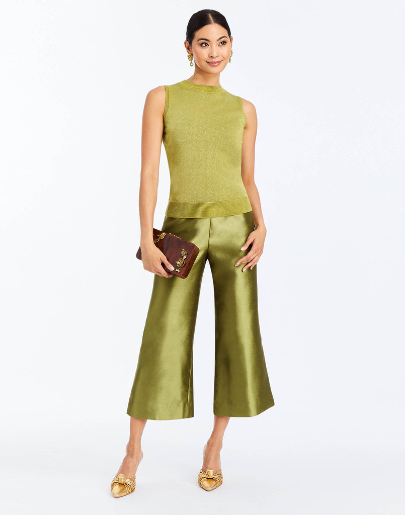 Blake Cropped Pants in Olive Green