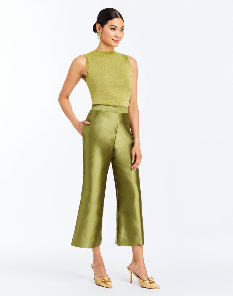 Blake Cropped Pants in Olive Green