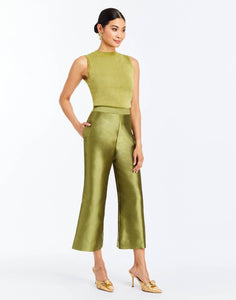 Blake Cropped Pants in Olive Green