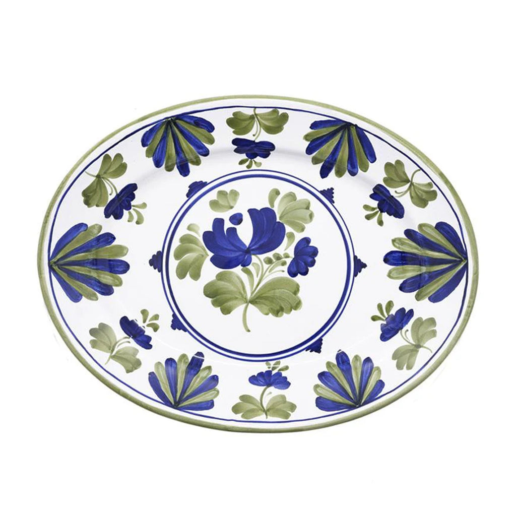 Blossom Oval Serving Plate Blue