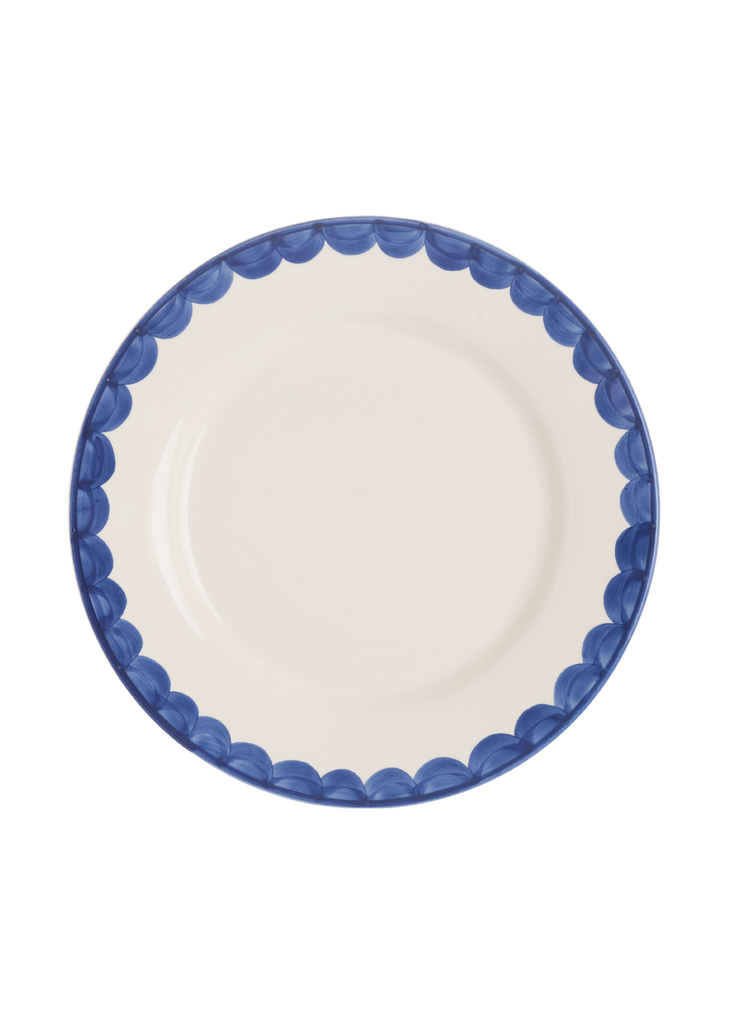 Late Afternoon Blue Scallop Dinner Plate