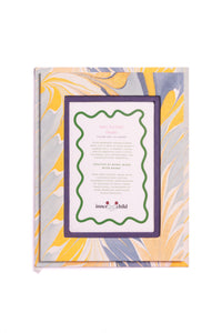 Hand-Marbled Picture Frame 4x6 in Blue & Gold