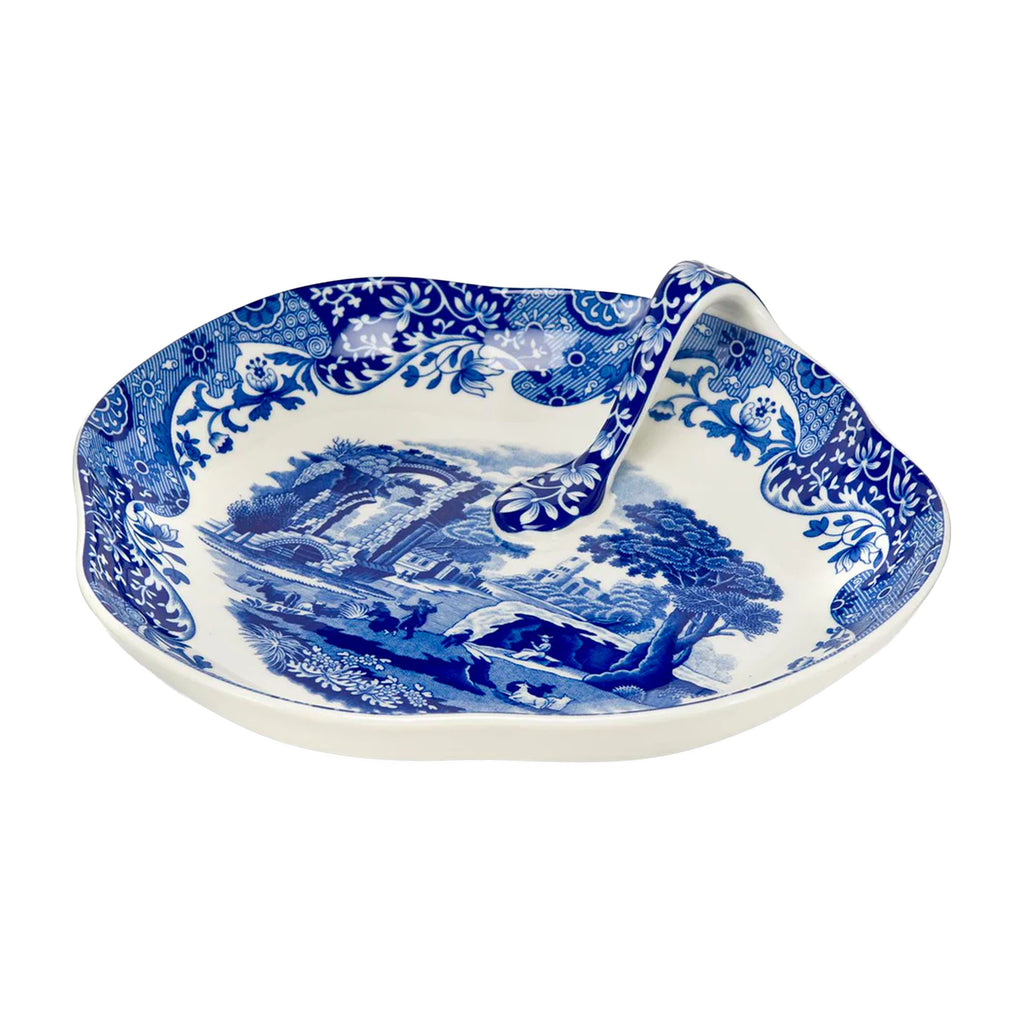Blue Italian Handled Tray