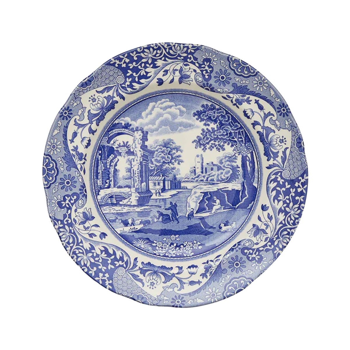 Blue Italian Luncheon Plates, Set of 4