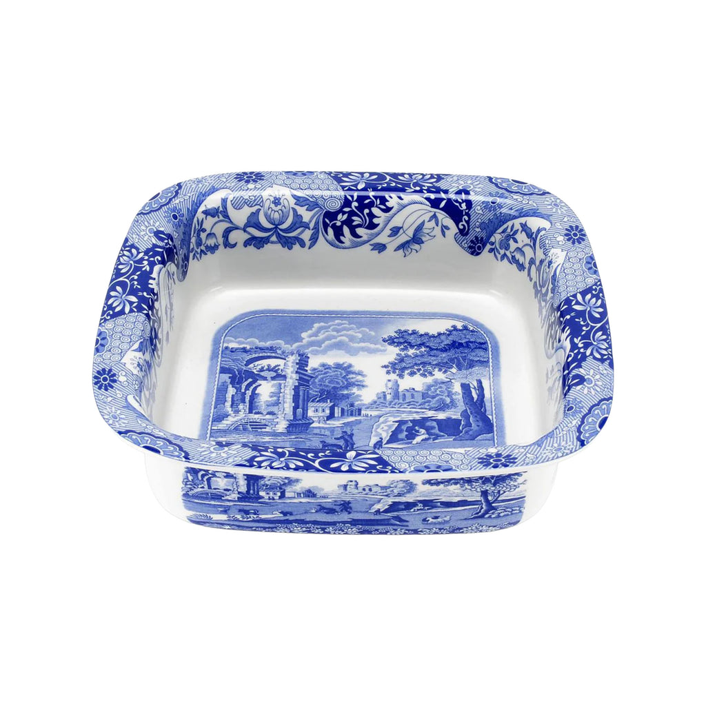 Blue Italian Square Dish