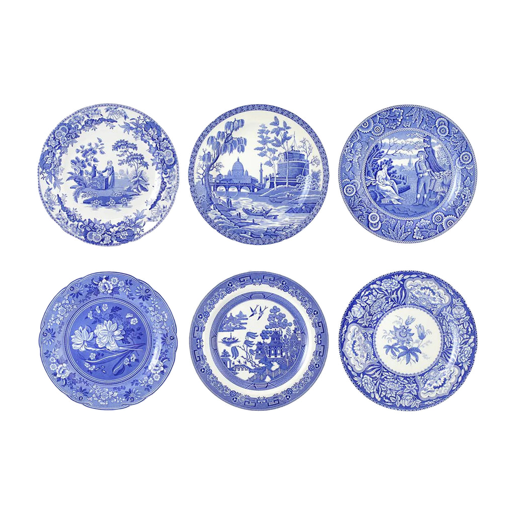 Blue Room Assorted Georgian Plates, Set of 6