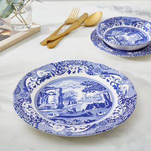 Blue Italian Dinner Plates, Set of 4